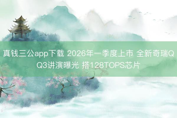 真钱三公app下载 2026年一季度上市 全新奇瑞QQ3讲演曝光 搭128TOPS芯片