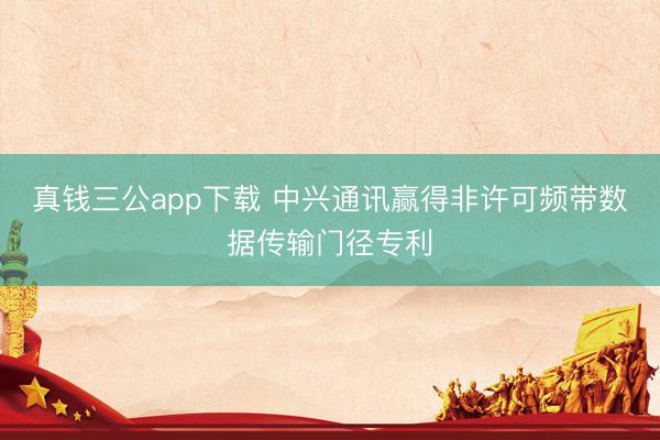 真钱三公app下载 中兴通讯赢得非许可频带数据传输门径专利