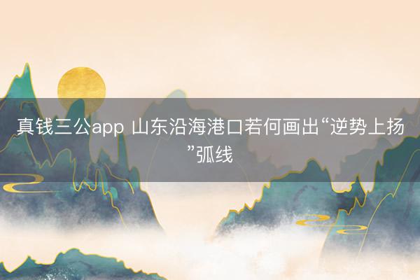 真钱三公app 山东沿海港口若何画出“逆势上扬”弧线