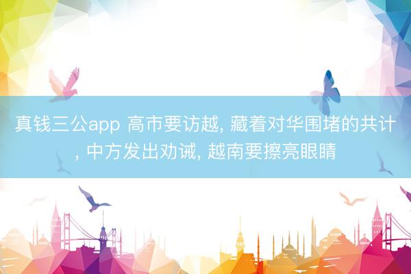 真钱三公app 高市要访越， 藏着对华围堵的共计， 中方发出劝诫， 越南要擦亮眼睛